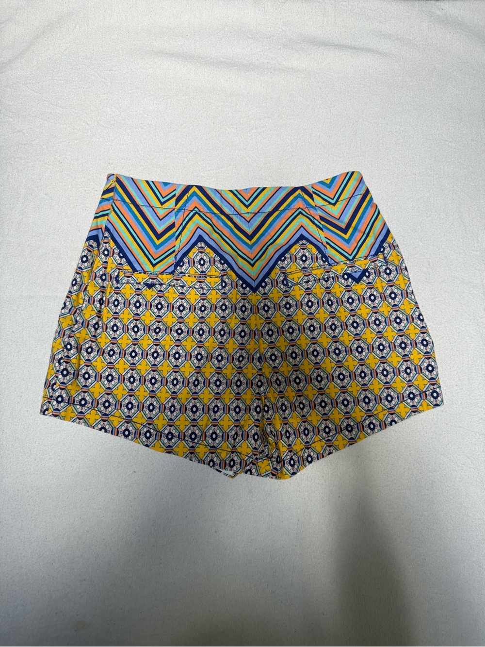 Maeve by Anthropologie Multi-Print Yellow & Blue Women’s Patterned Shorts